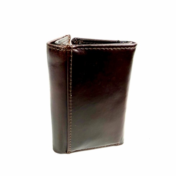 NWOT Mens Genuine Leather Car Key Case Loop Hook Coin Case Cover Wallet Snap - Picture 7 of 7